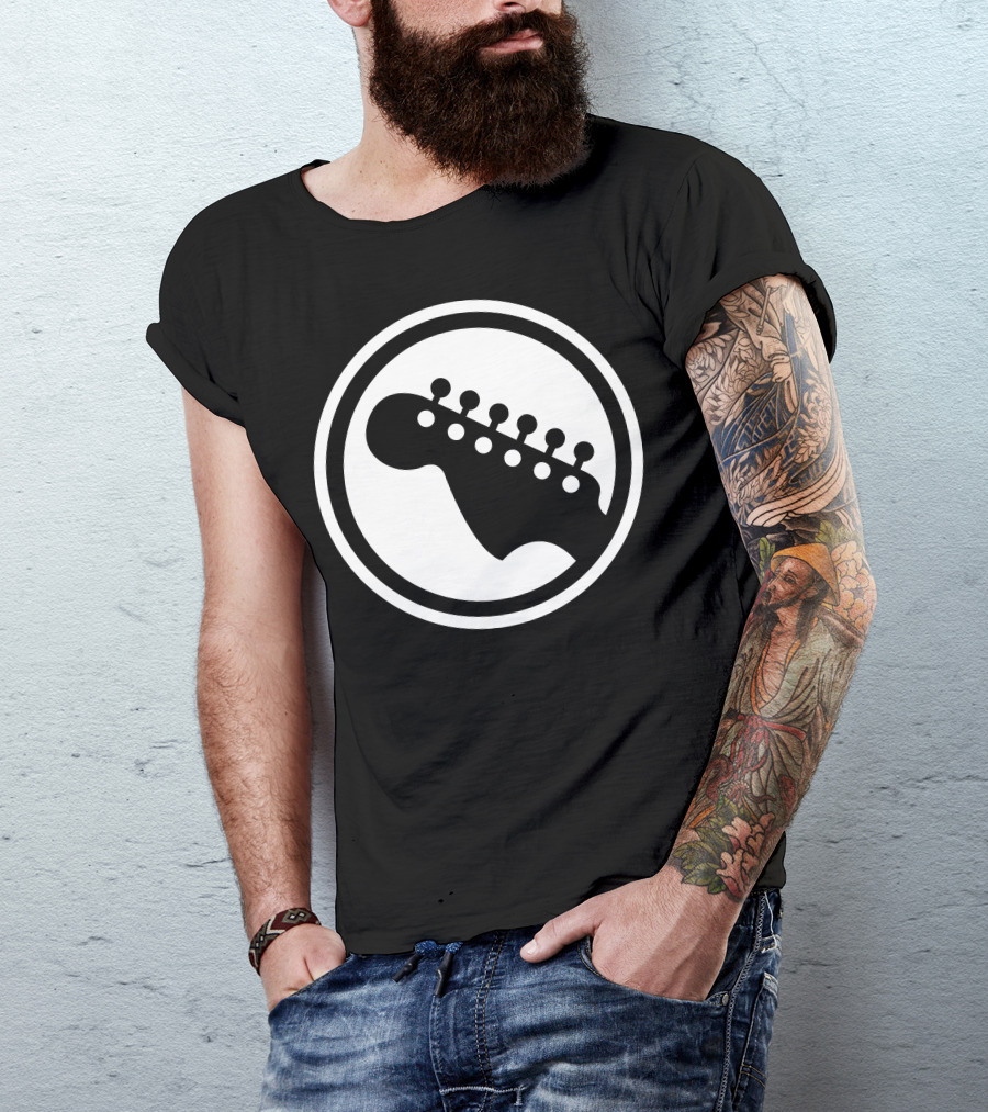 Guitarist Headstock Circle T-Shirt