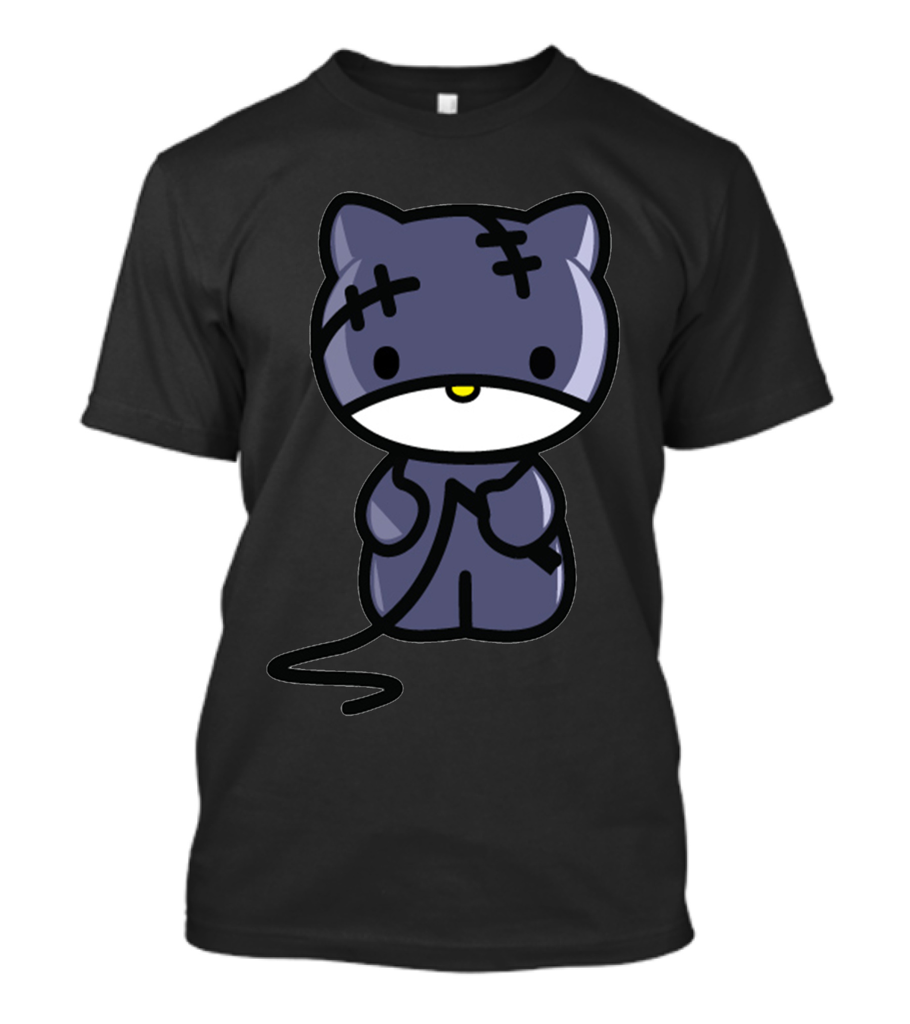 Hell Kitty Cat Gothic Dark Stitch Aesthetic T-Shirt