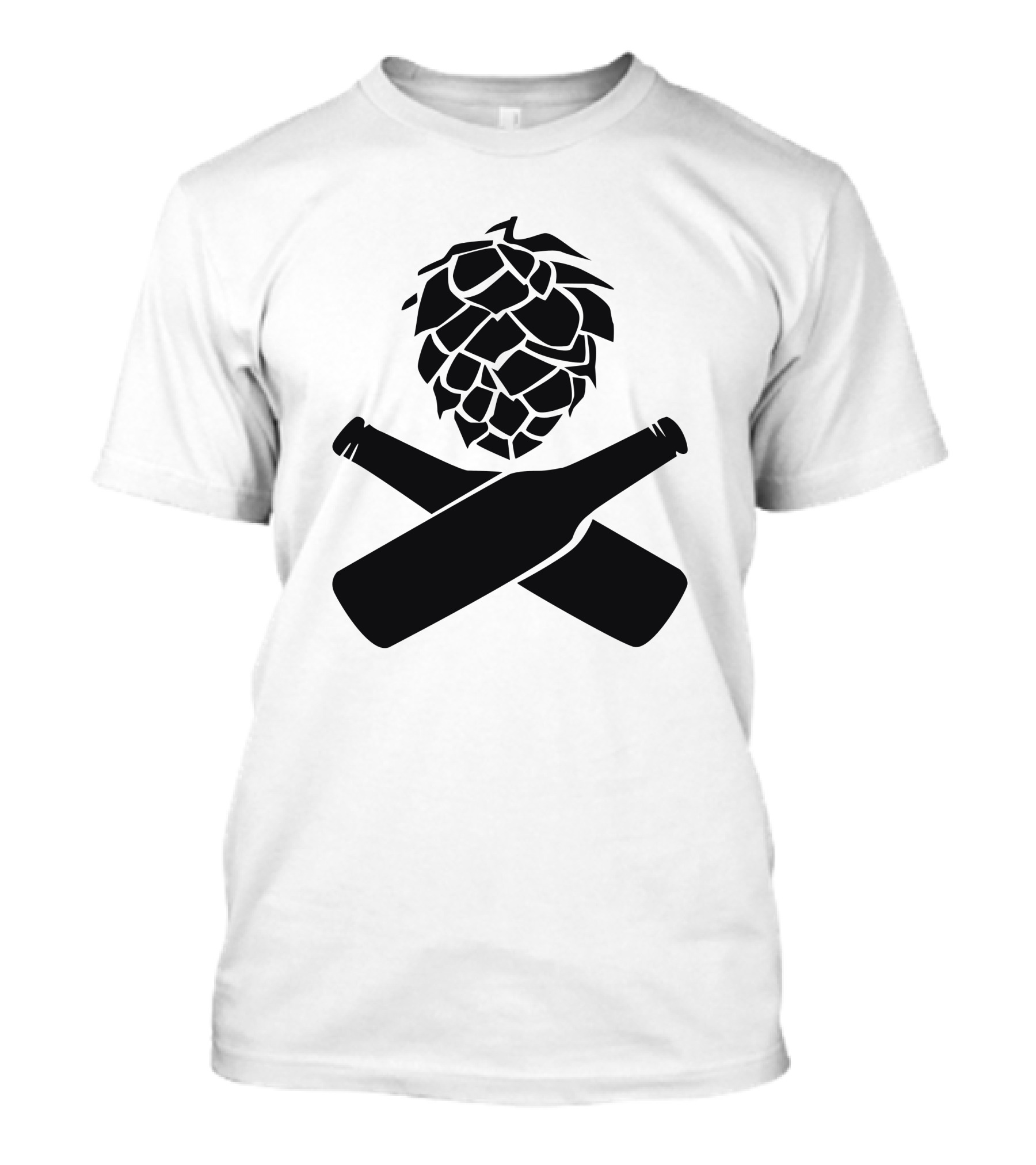 Hops And Crossed Beer Bottles T-Shirt