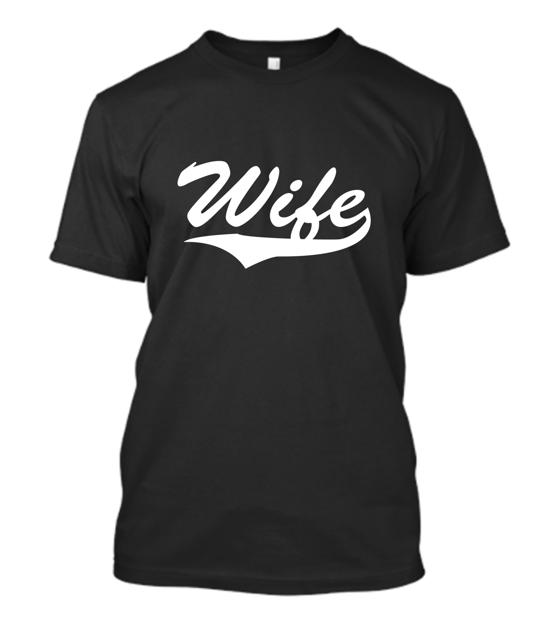 Husband And Wife Matching Couples Apparel Wife Baseball Script T-Shirt