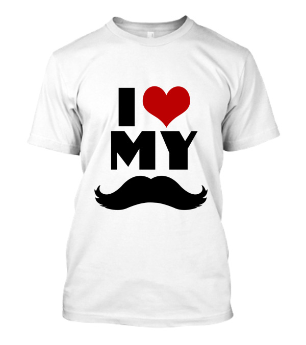 I Heart My Moustache Iconic Love T-Shirt