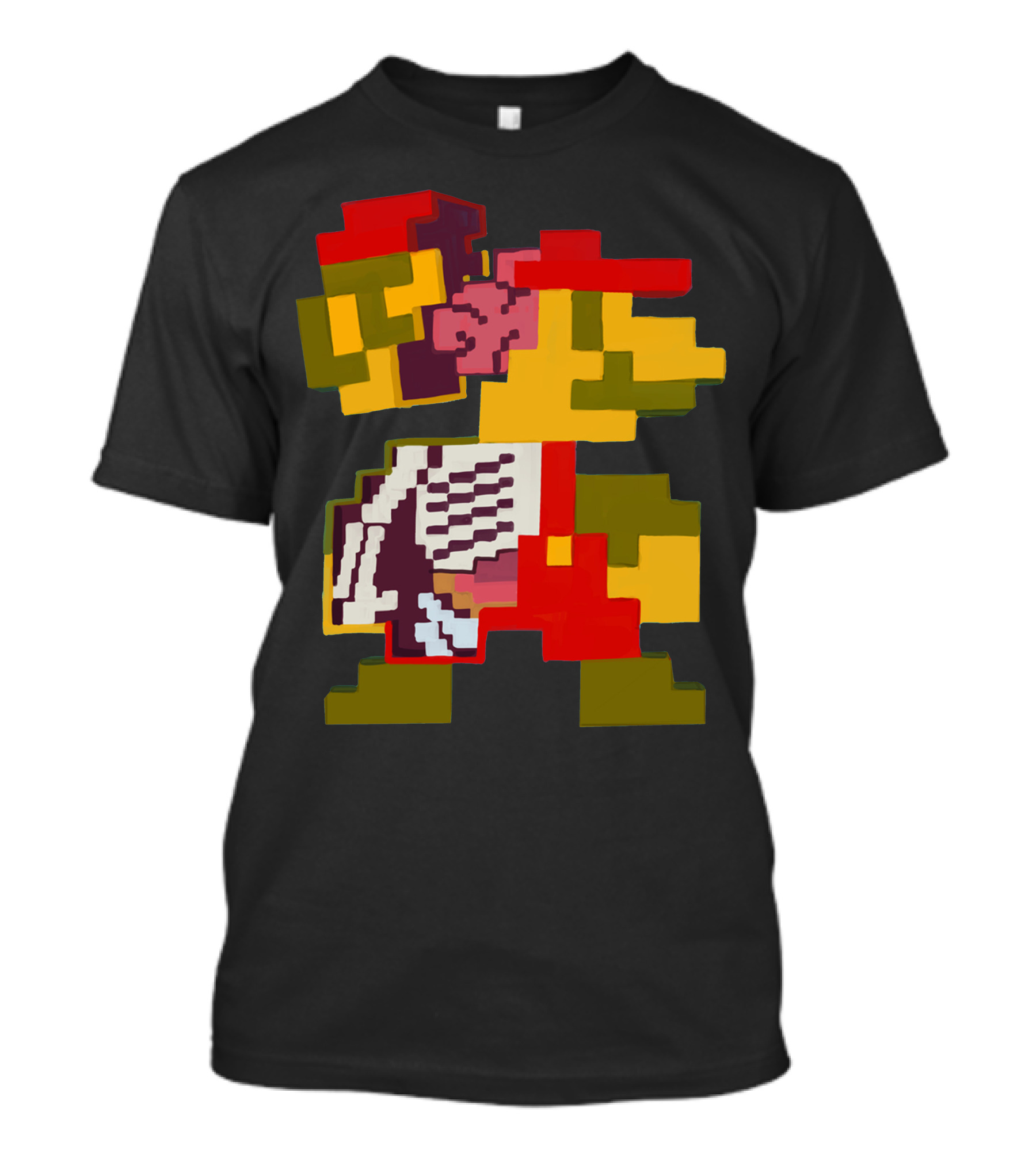 Mario Anatomy Pixel Art Character Analysis T-Shirt
