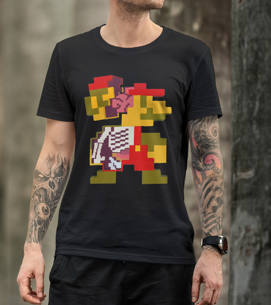 Mario Anatomy Pixel Art Character Analysis T-Shirt