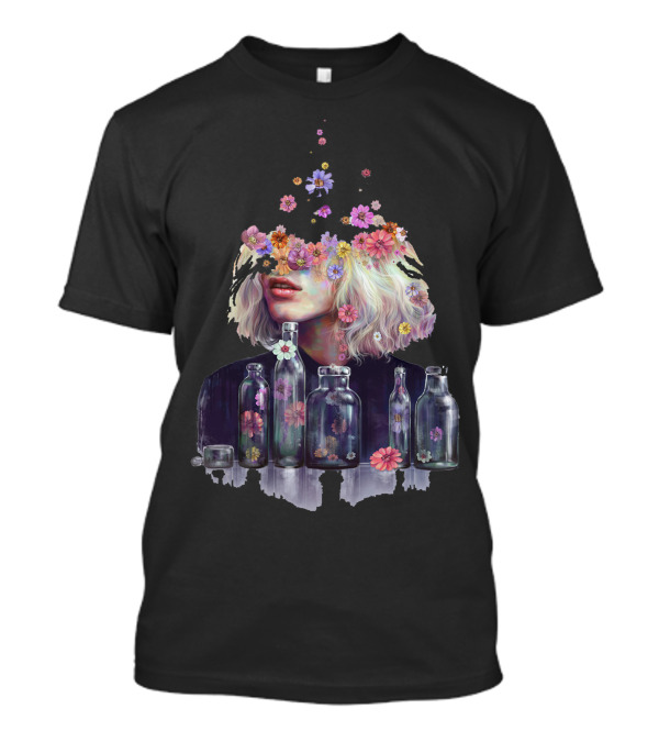 Metamorphosis Flowers In Bottles And Blossoms From Hair T-Shirt