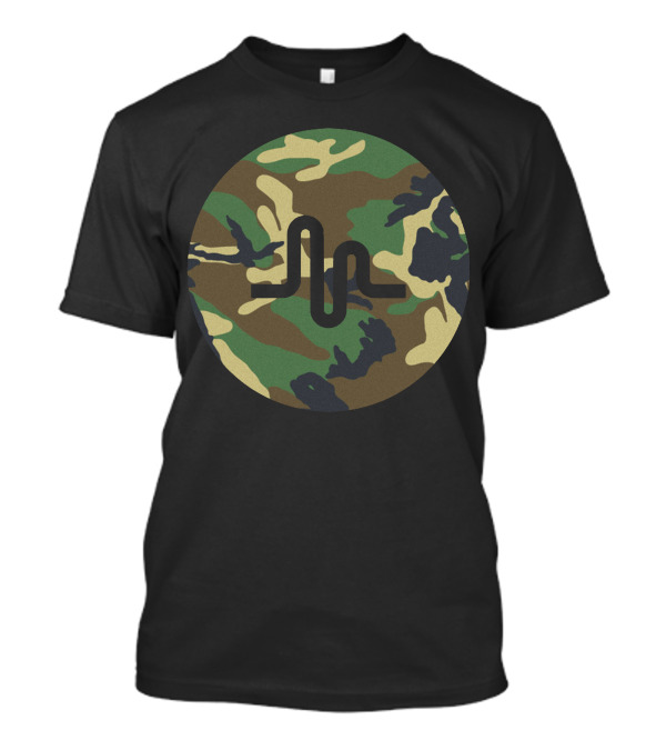 Musically Camouflage Note Wave Circle T-Shirt