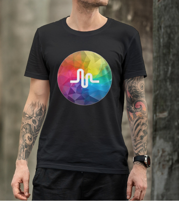 Colorful Geometric Music Wave T-Shirt