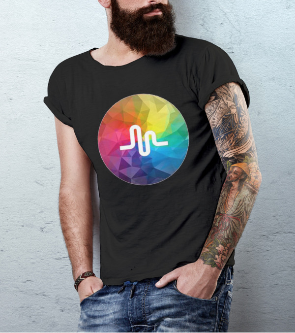 Colorful Geometric Music Wave T-Shirt
