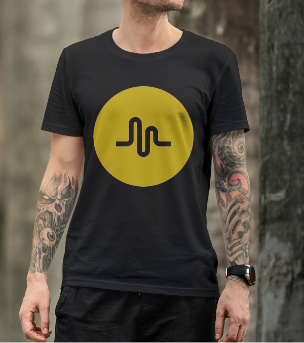 Musically Gold Sound Wave Emblem T-Shirt