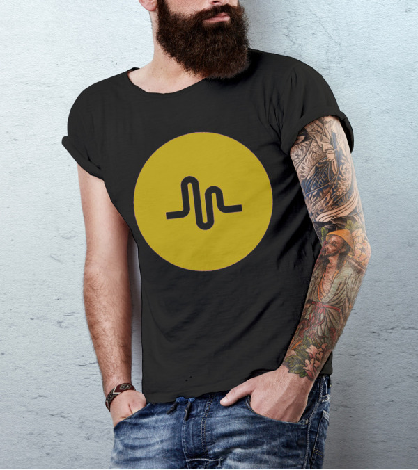 Musically Gold Sound Wave Emblem T-Shirt