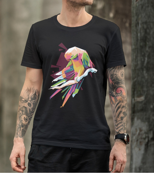 Geometric Colorful Parrot T-Shirt
