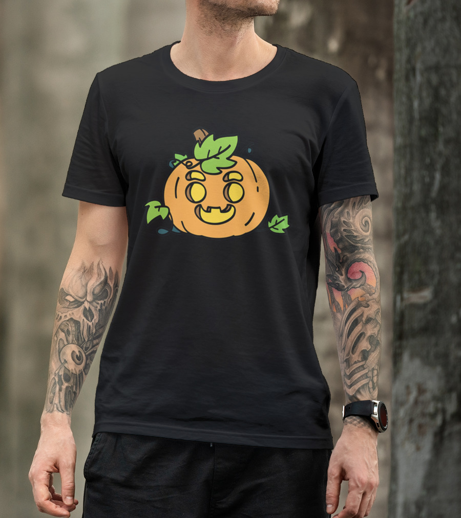 Pumkin Guava Happy Pumpkin With Leaves T-Shirt