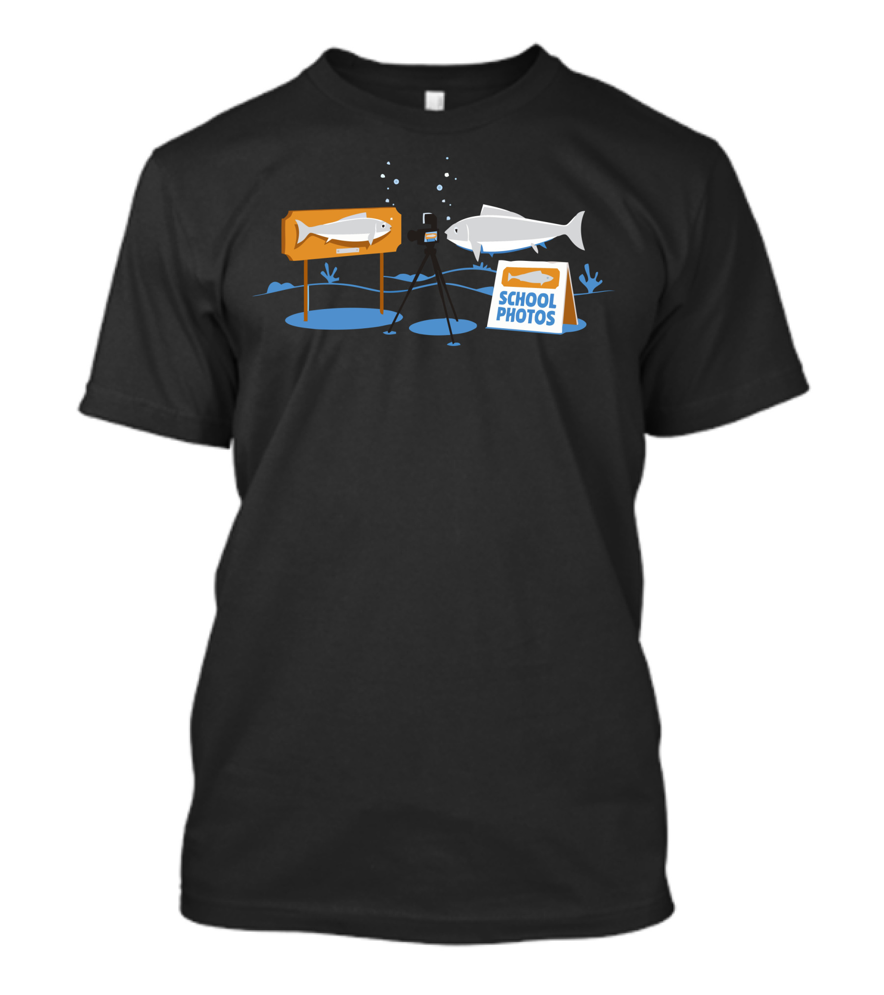 School Photos Fish Underwater Camera Setup T-Shirt