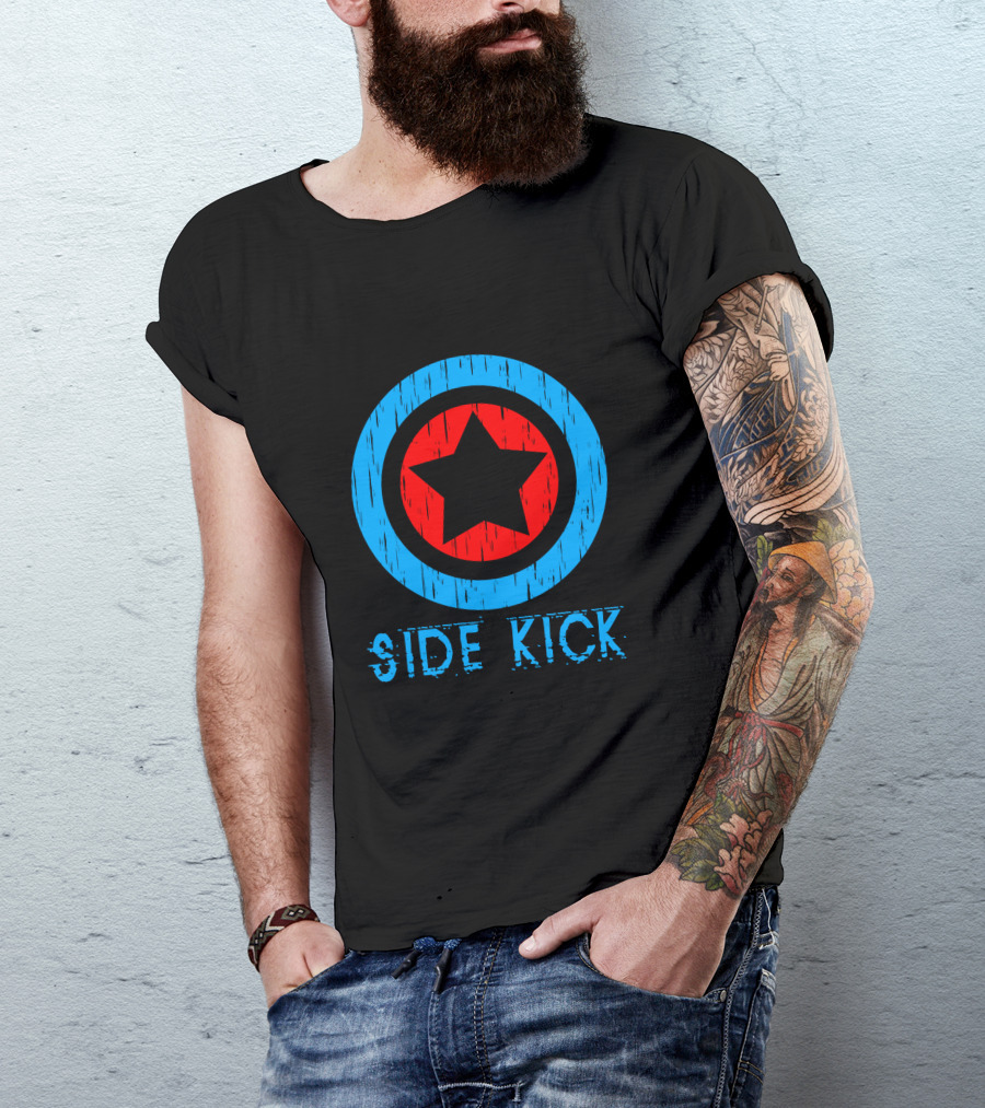 Side Kick Superhero Star Emblem Matching Set T-Shirt