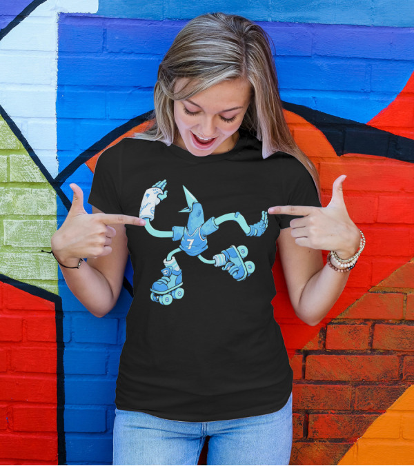 Skatebird Roller Derby Get Well Soon Seven T-Shirt