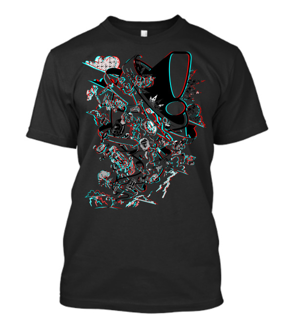 Stereo Scope Exclamation Chaos Abstract T-Shirt