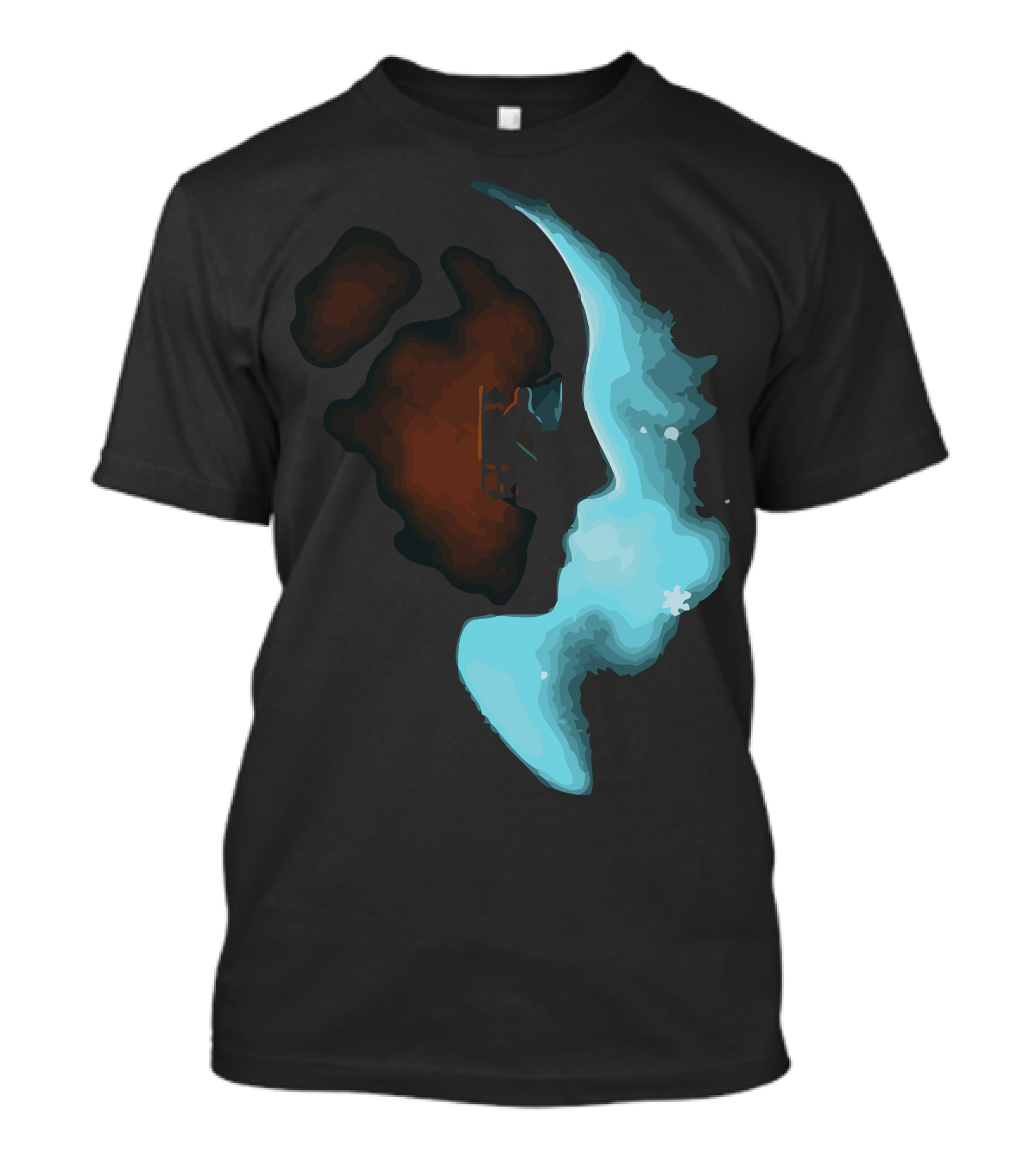 Stuck Inside Abstract Face Duality T-Shirt