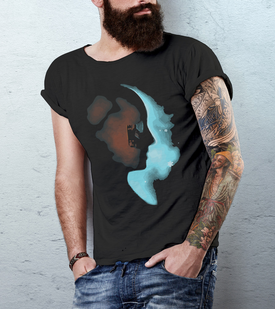 Stuck Inside Abstract Face Duality T-Shirt
