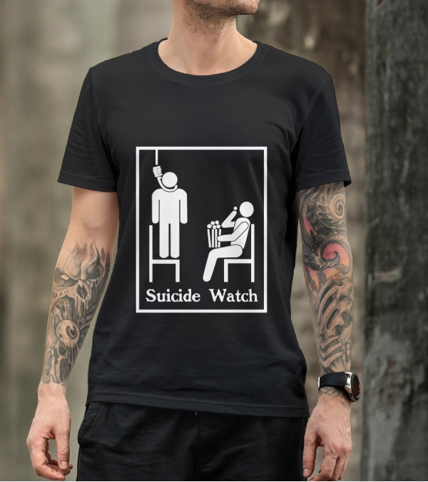 Suicide Watch Pictogram Dark Humor T-Shirt