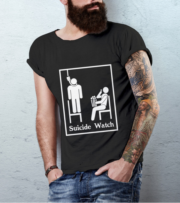 Suicide Watch Pictogram Dark Humor T-Shirt