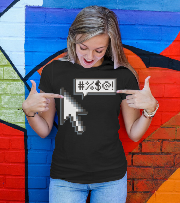 The Curser Pixelated Cursor With Speech Bubble Symbols T-Shirt