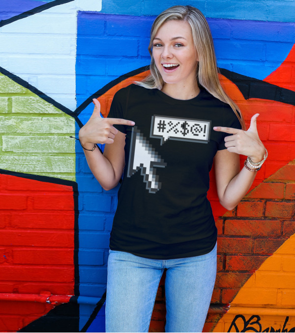 The Curser Pixelated Cursor With Speech Bubble Symbols T-Shirt