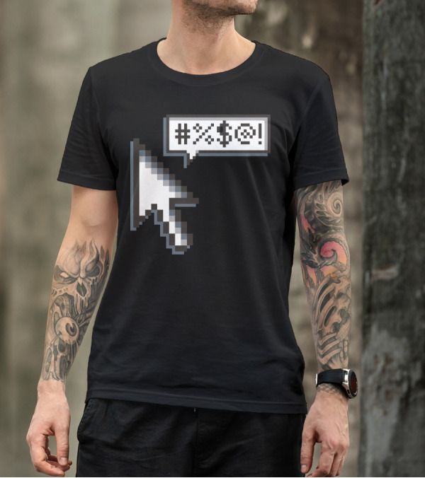 The Curser Pixelated Cursor With Speech Bubble Symbols T-Shirt