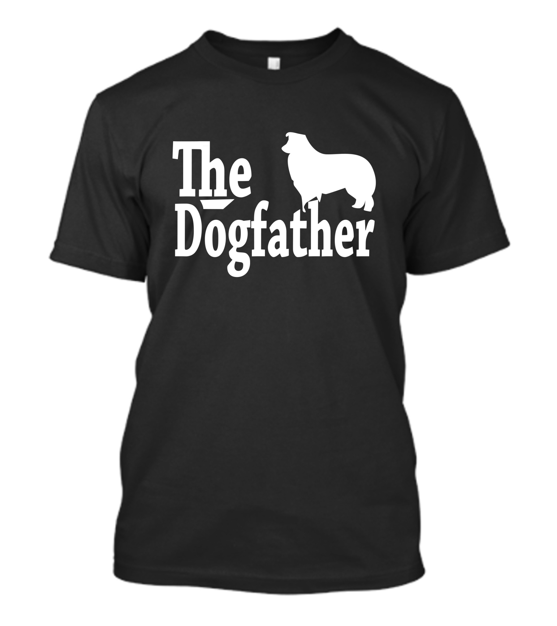 The Dogfather Border Collie Silhouette Iconic T-Shirt