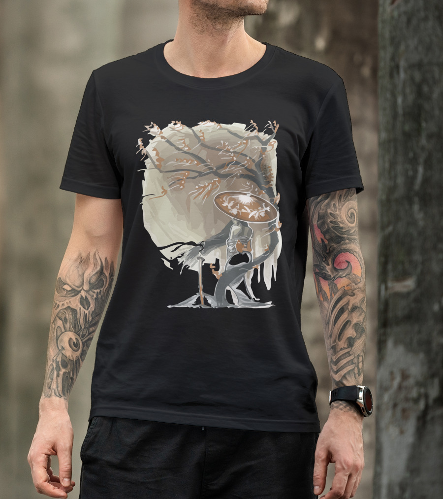 Orchid Onryo Spirit With Tree And Hat T-Shirt