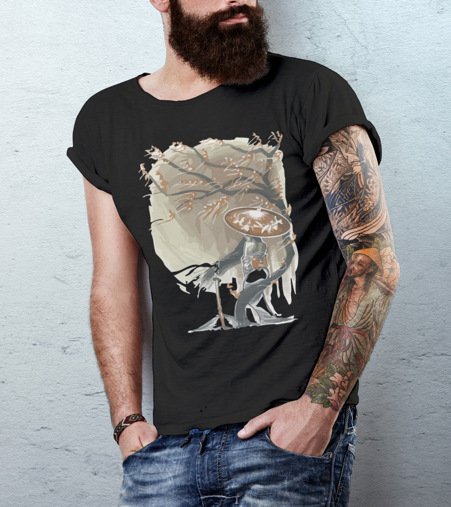 Orchid Onryo Spirit With Tree And Hat T-Shirt