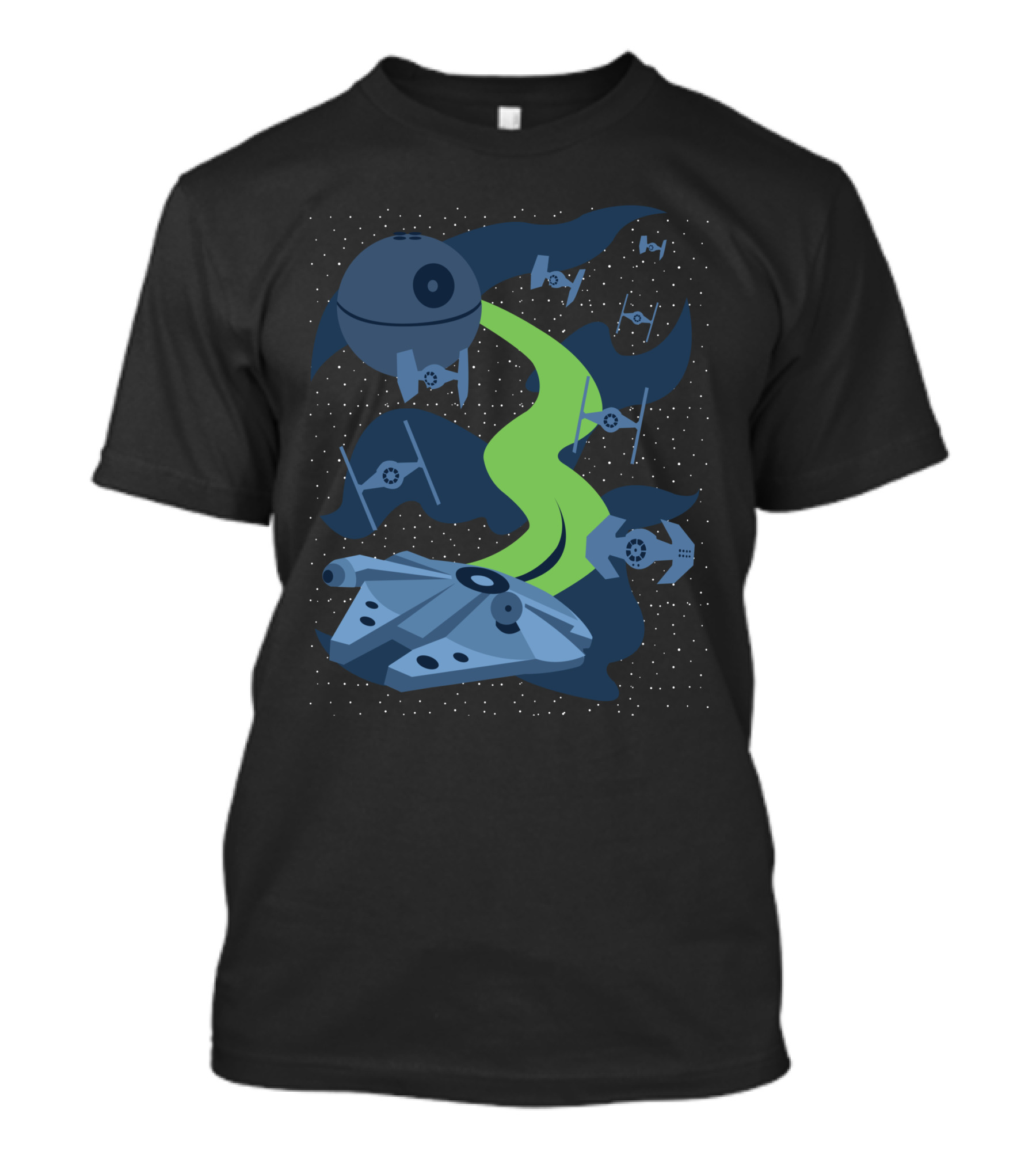 The War In Our Stars Space Battle Scene T-Shirt