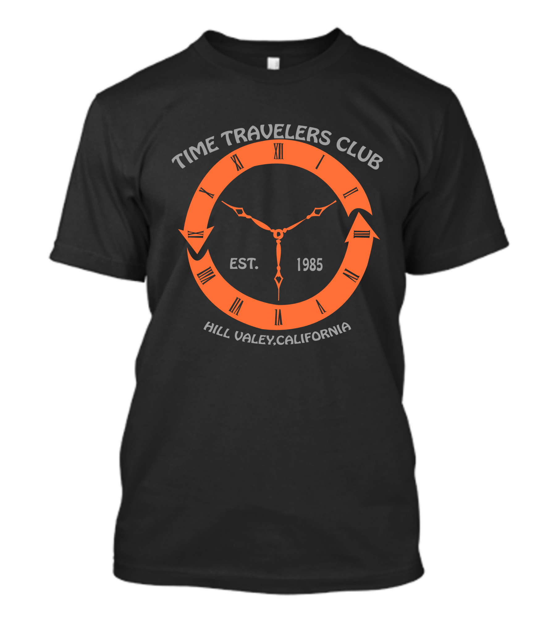 Time Travelers Club Est. 1985 Hill Valley California T-Shirt