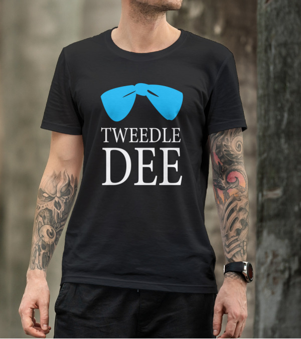 Tweedle Dee Blue Bowtie Coral Silk Classic T-Shirt