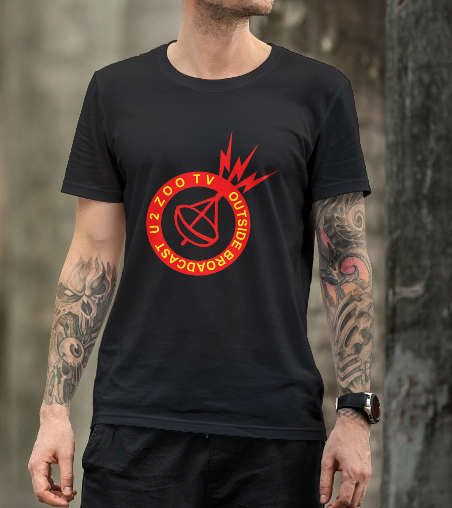 U2 Zoo TV Outside Broadcast Satellite Emblem T-Shirt