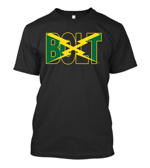 Usain Bolt Jamaica Sprinter Dash With Lightning Bolt T-Shirt