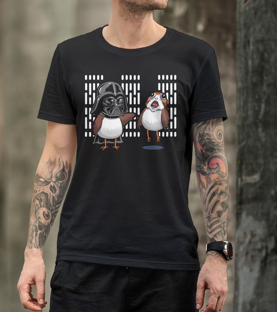 Dark Critter Vader Porg Star Wars Humor T-Shirt