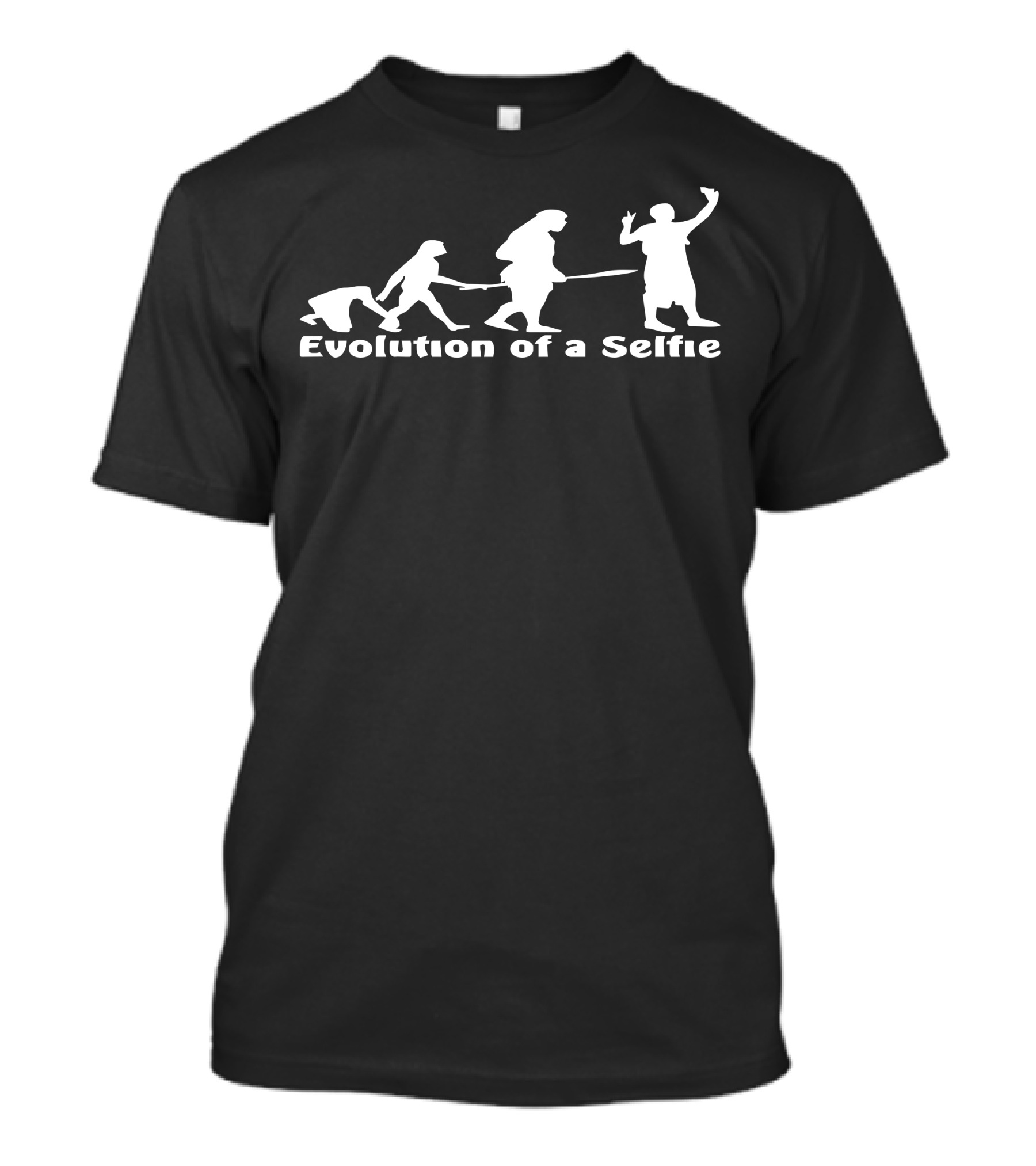 Evolution Of A Selfie Timeline Featuring Humorous Human T-Shirt