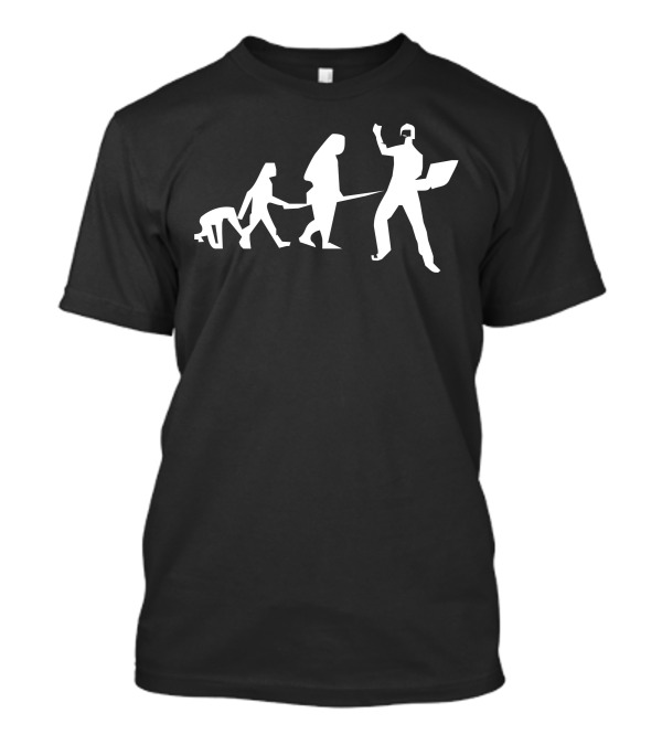 Evolution Of Sheldon Cooper Big Bang Theory Laptop Gesture T-Shirt