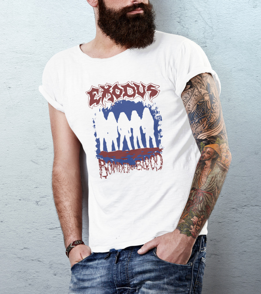 Exodus Bonded By Blood Band Silhouette Thrash T-Shirt