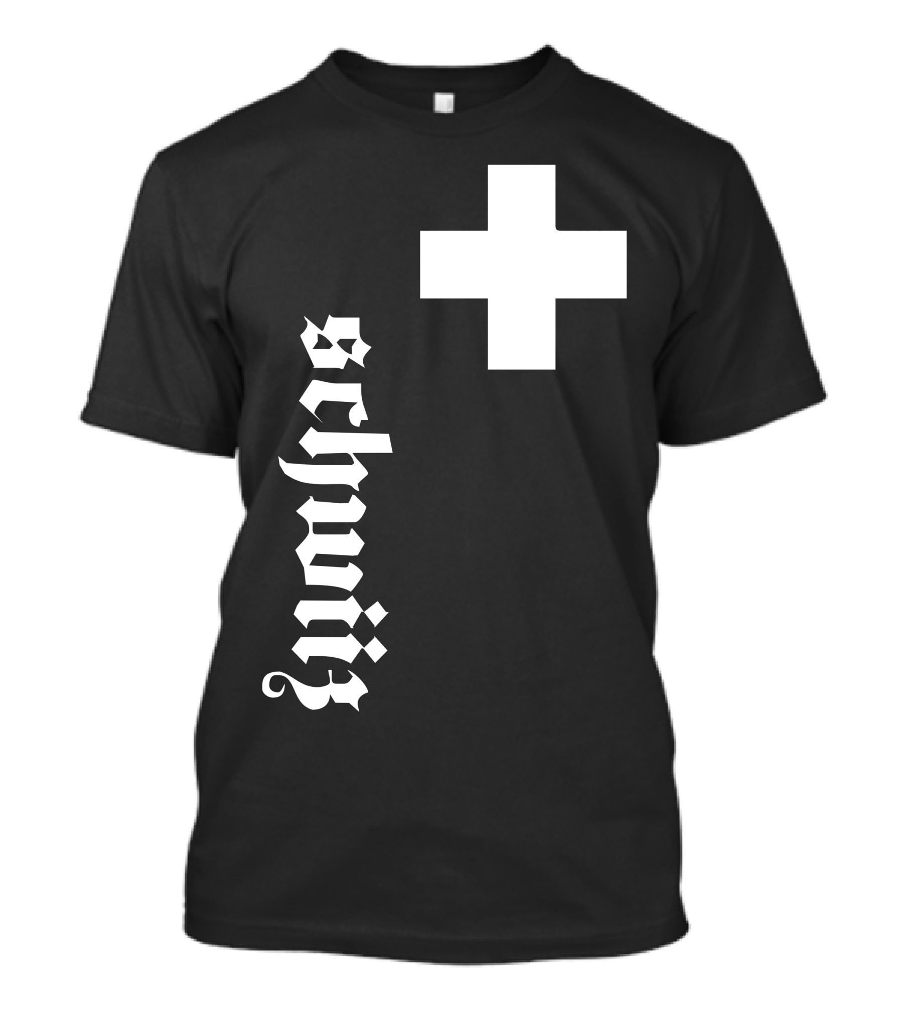 Fan Swiss Cross Schweiz Vertical Gothic Switzerland New T-Shirt