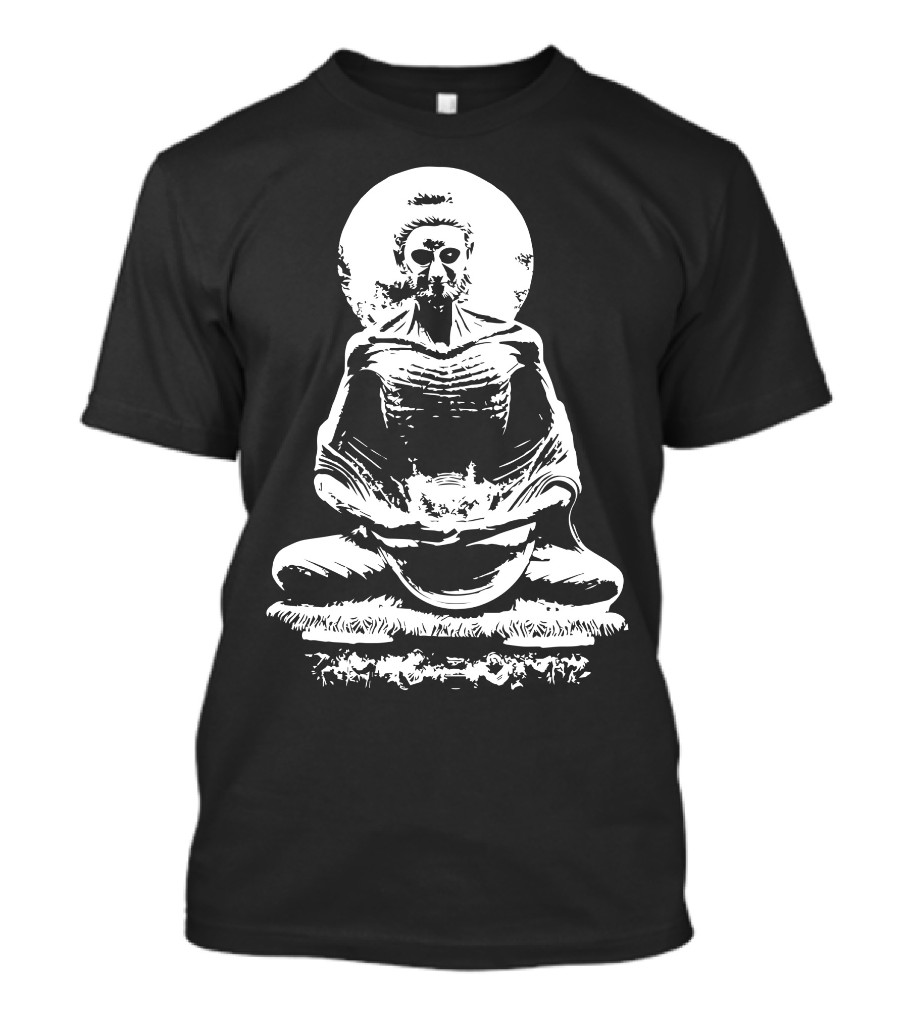 Fasting Buddha Meditation Silhouette With Halo T-Shirt