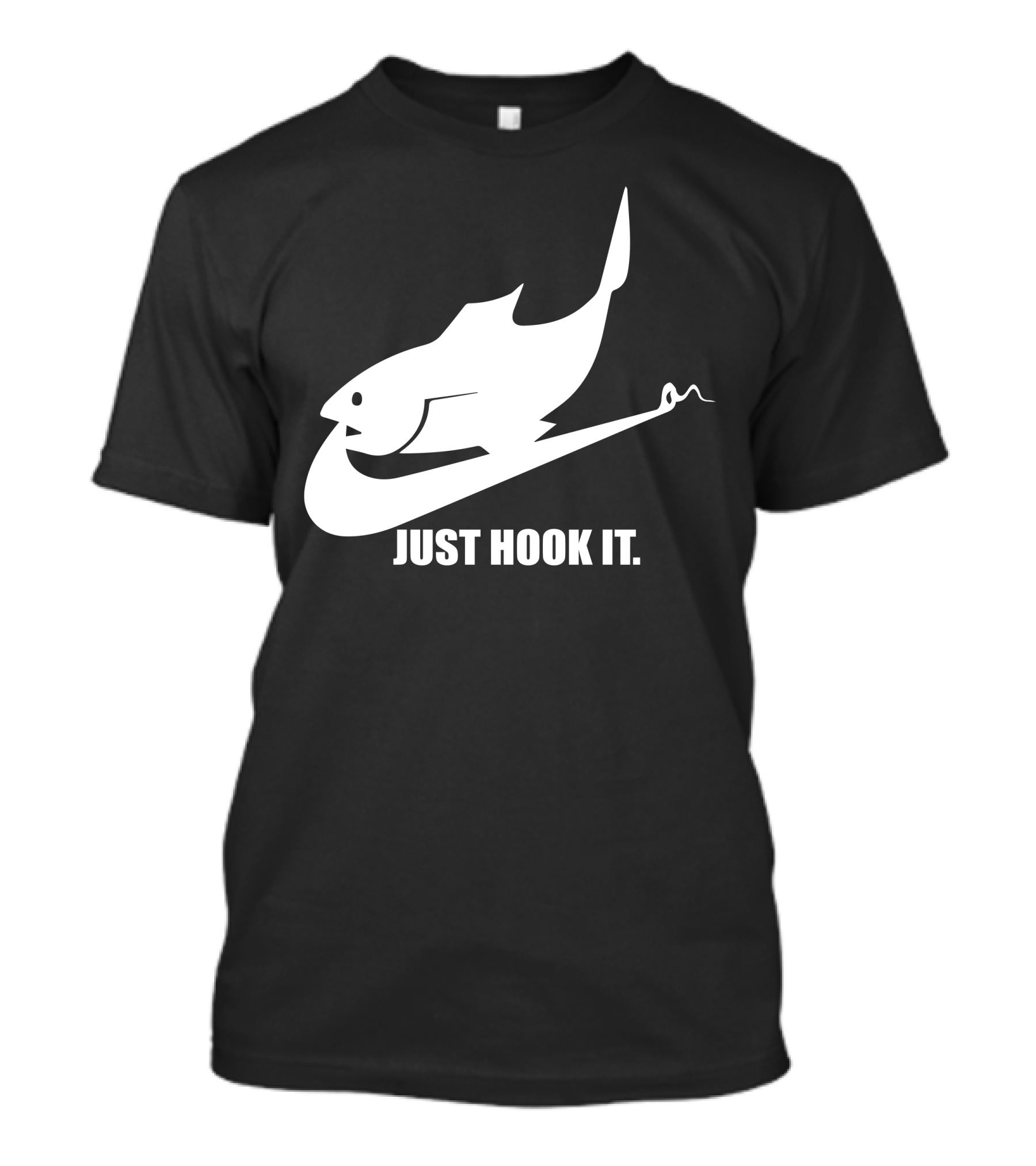 Just Hook It Fishing Angling With Fish On Hook Iconic T-Shirt