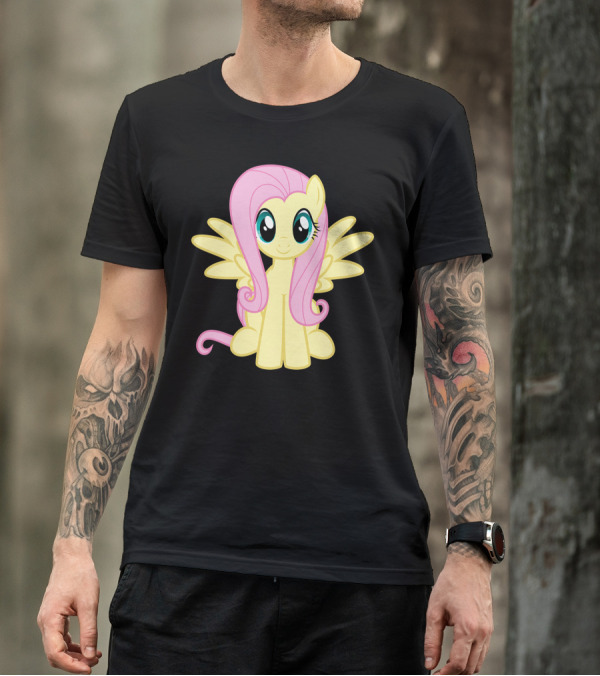 Fluttershy Cute Yellow Pony With Pink Hair And Wings T-Shirt