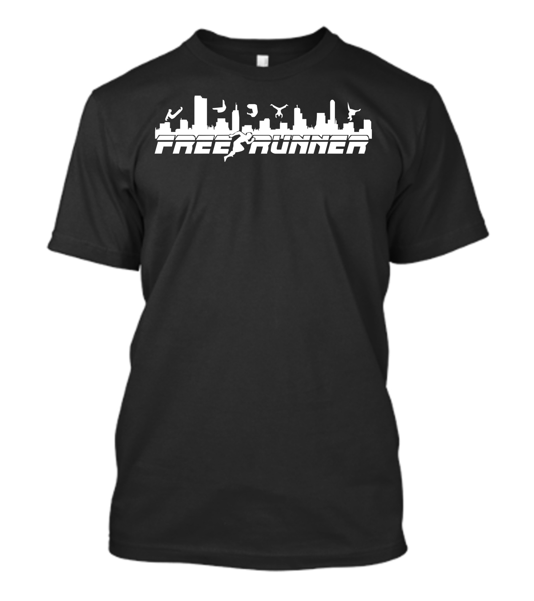 Freerunner Cityscape Silhouette Parkour Moves T-Shirt