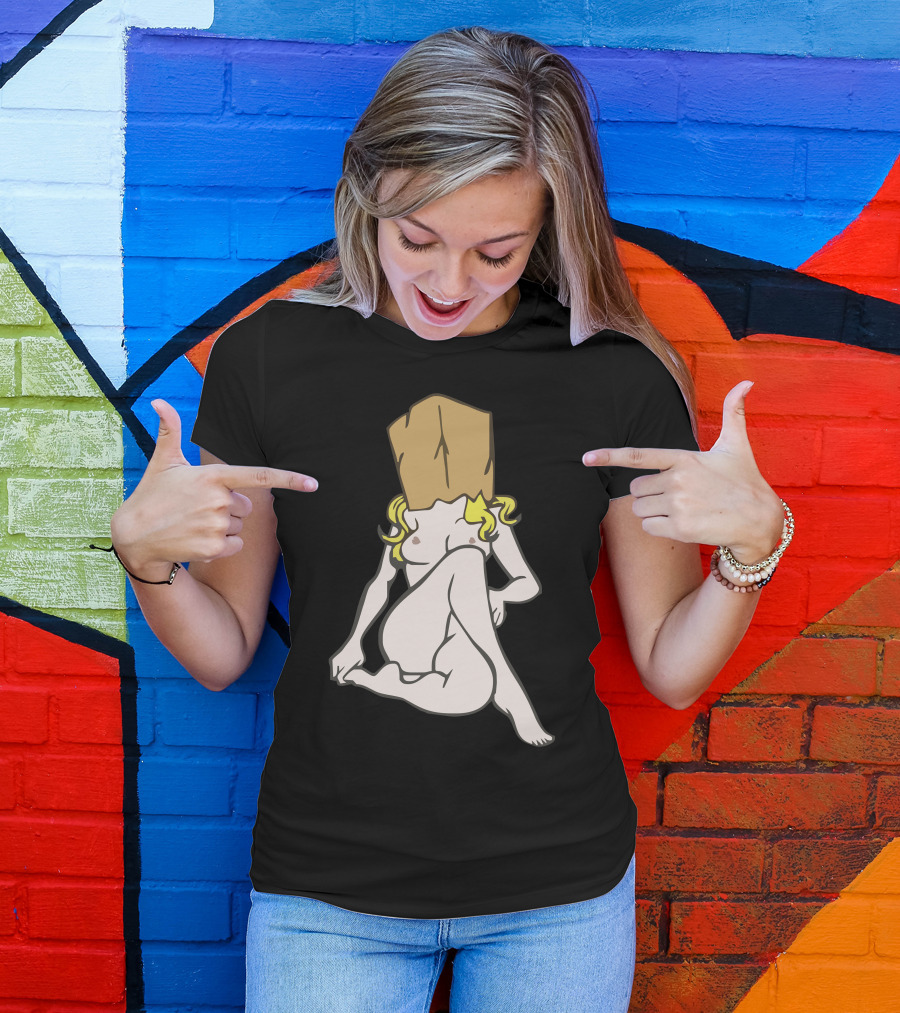 Funny Rude Blonde Bag On Girls Head Ideal Birthday Present T-Shirt