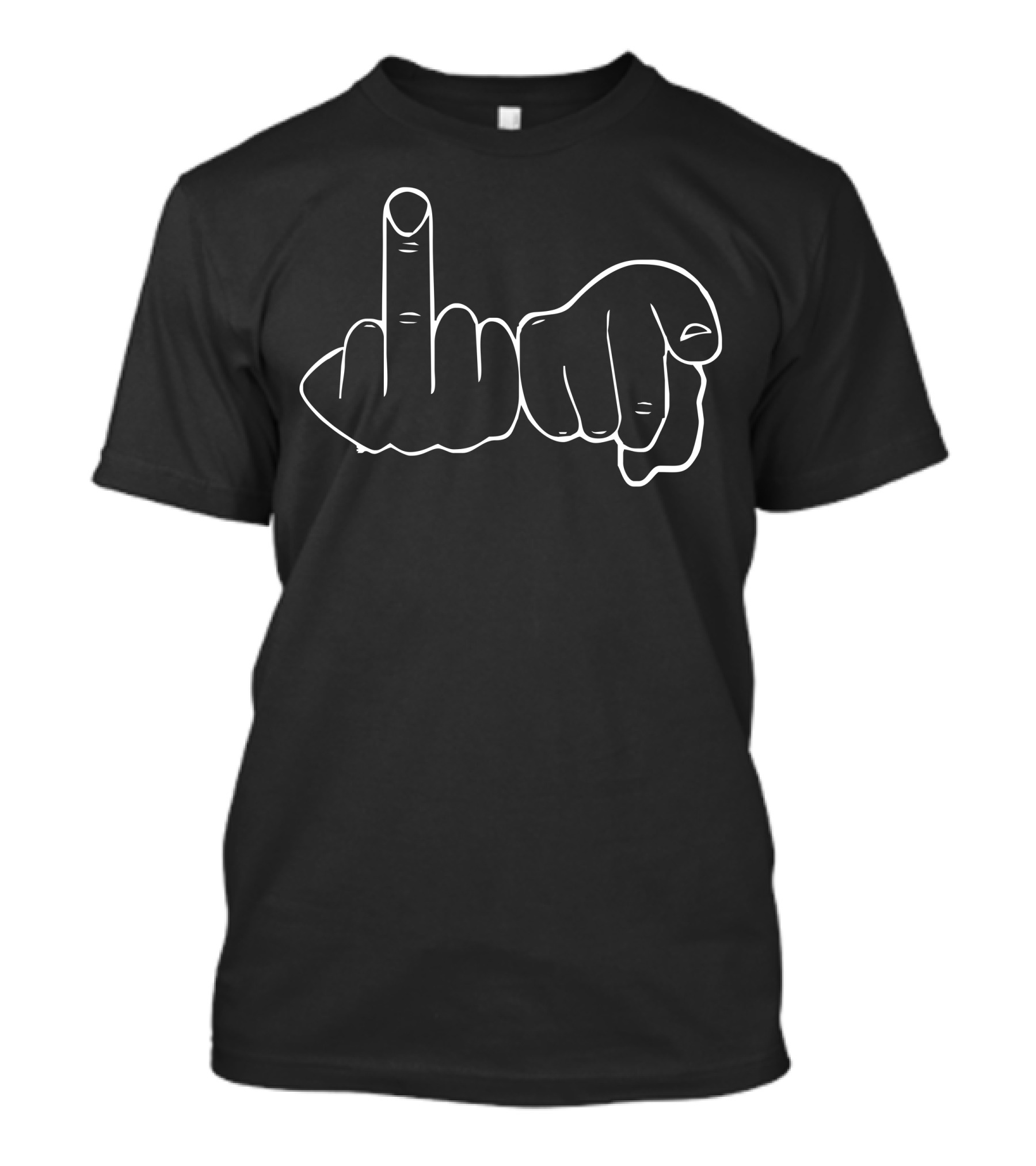 Funny Rude Gesture Middle Finger Hand Ideal Birthday Present T-Shirt