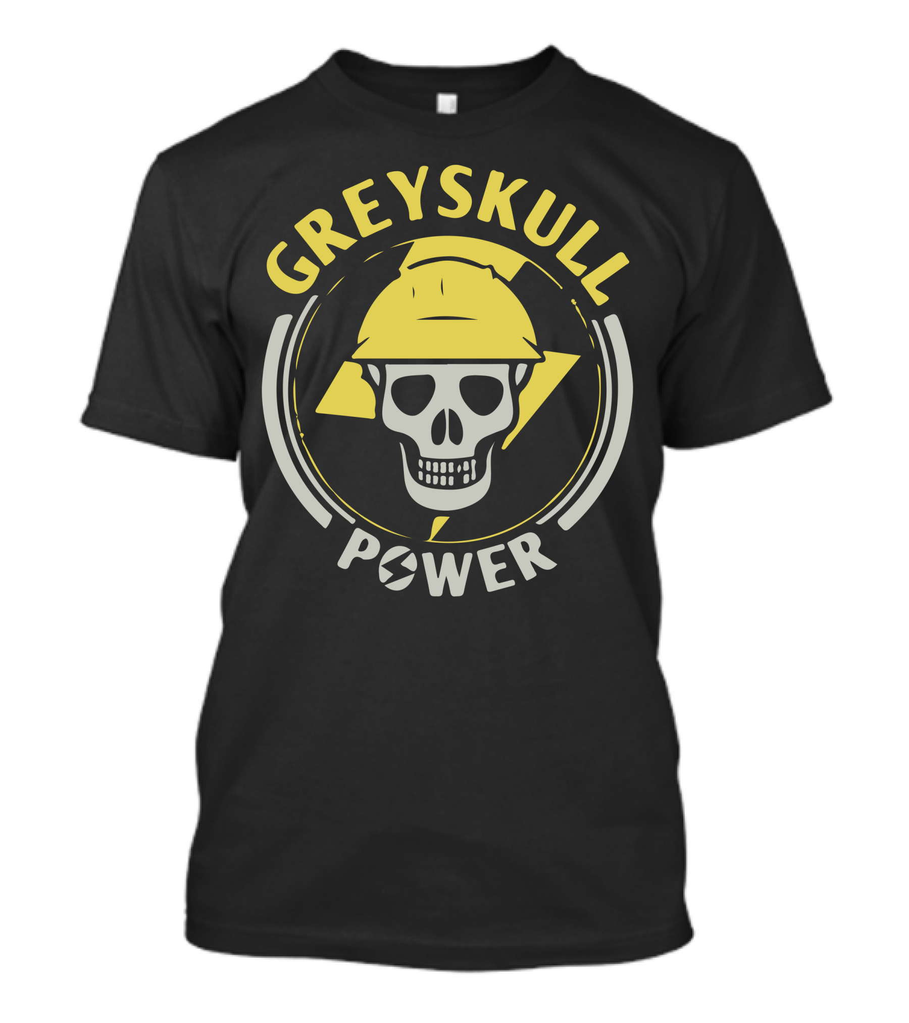 GREYSKULL POWER Skull With Hard Hat And Bolt T-Shirt
