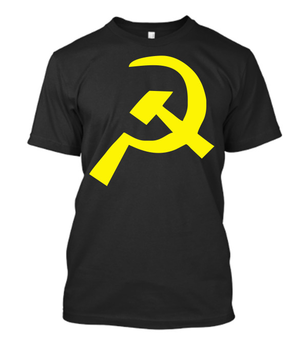 Hammer Sickle Communist Symbol Yellow T-Shirt