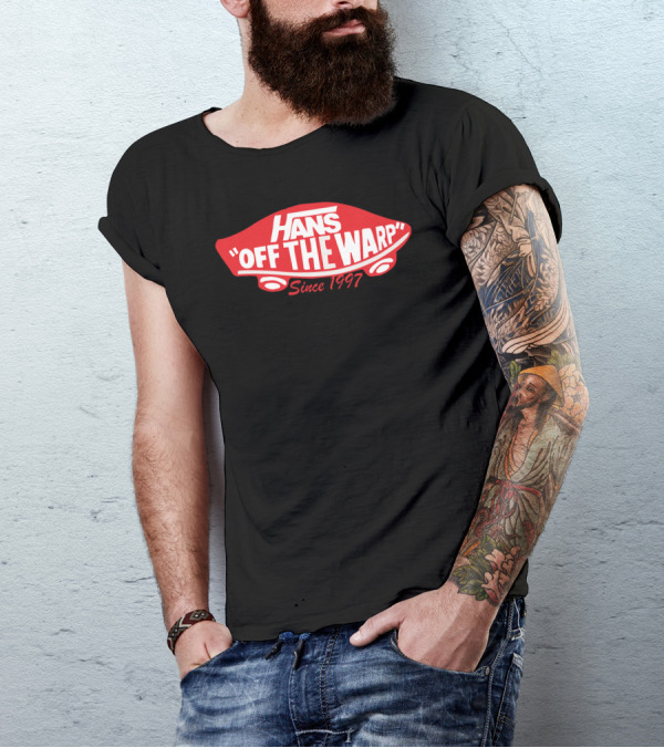 Hans Off The Warp Since 1997 Retro Sci-Fi UFO T-Shirt