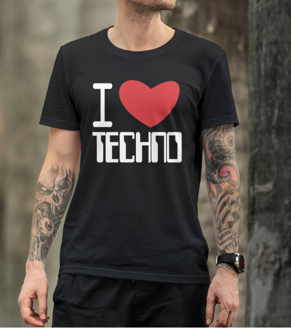 I Love Techno Club Ibiza DJ Music Rave T-Shirt