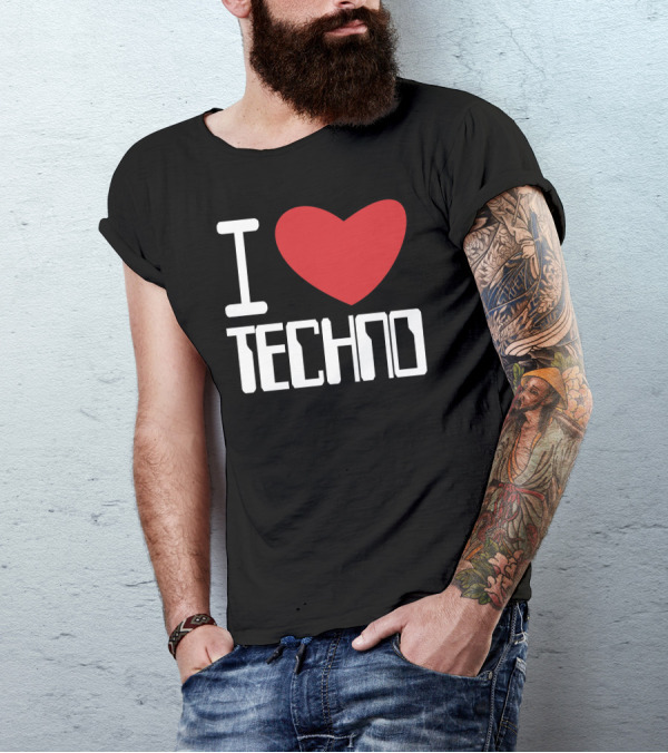 I Love Techno Club Ibiza DJ Music Rave T-Shirt